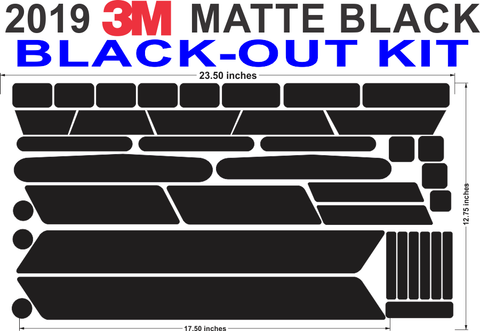 BLACK-OUT Kit NEW 2019 3M Matte Black Kit
