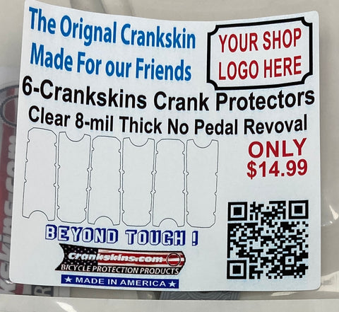 50-Clear Retail Crankskins Clear 6-packs