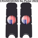 Round American Flag No Pedal Crankskins